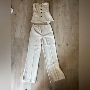 🤍 Commense Cream Wide Leg Women's Set